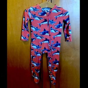 Little Bum Bums Onesie Footies BUNDLE for 6-9 months Pink Sharks and Chicks